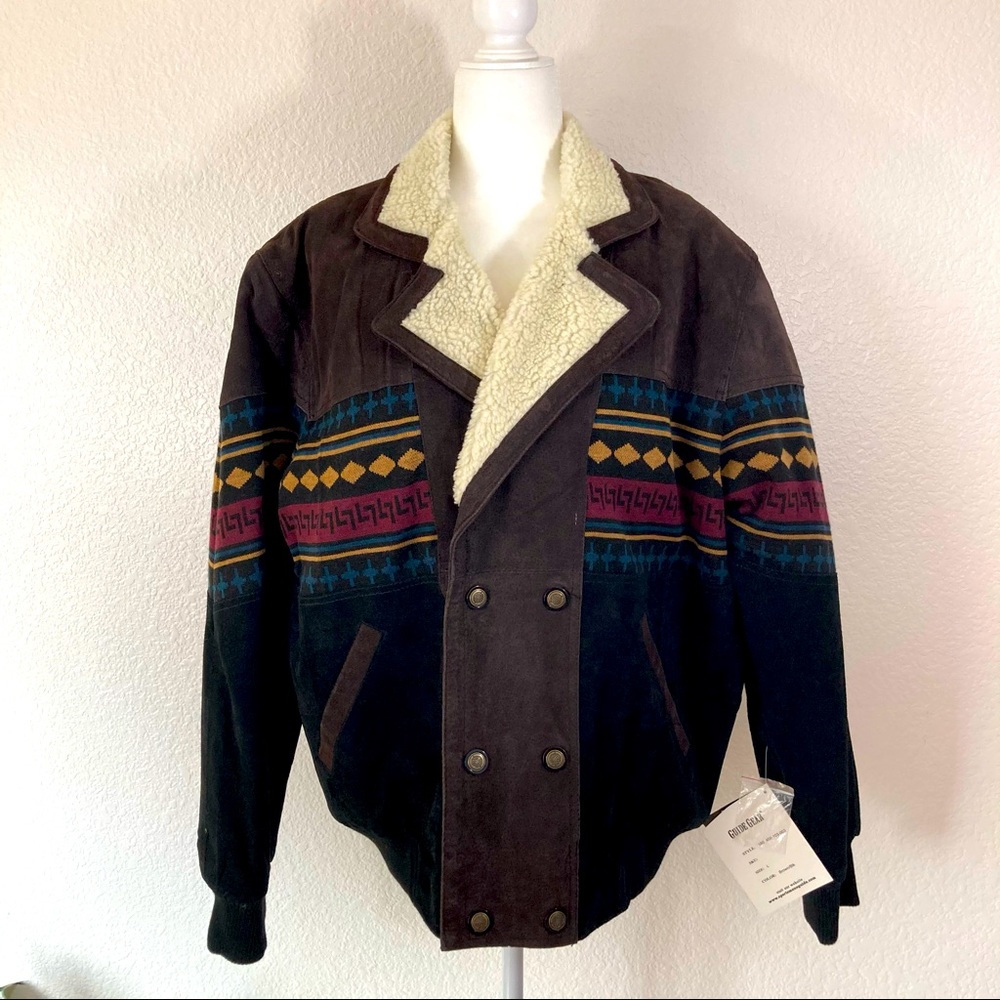 NWT Leather Suede Southwest Aztec Jacket
